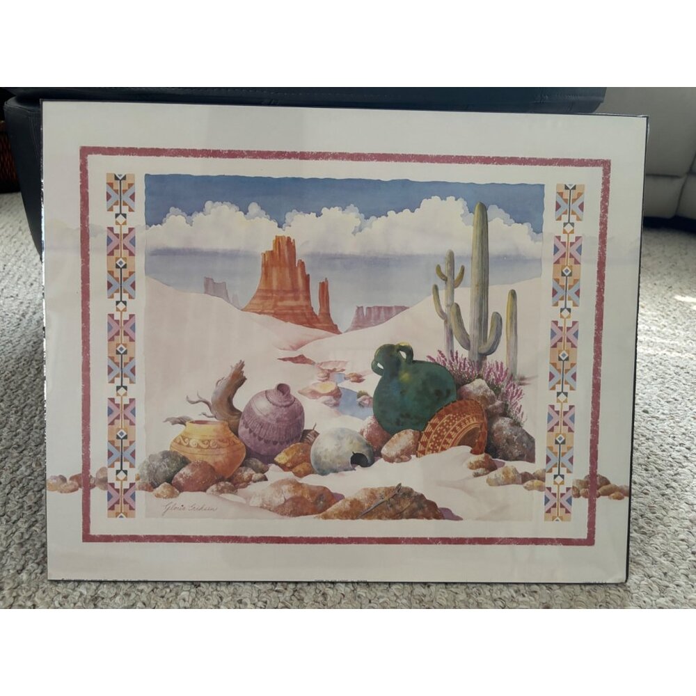 Vintage 16x20 Ready to Hang or Frame Print New Gloria Eriksen Dessert Southweste
